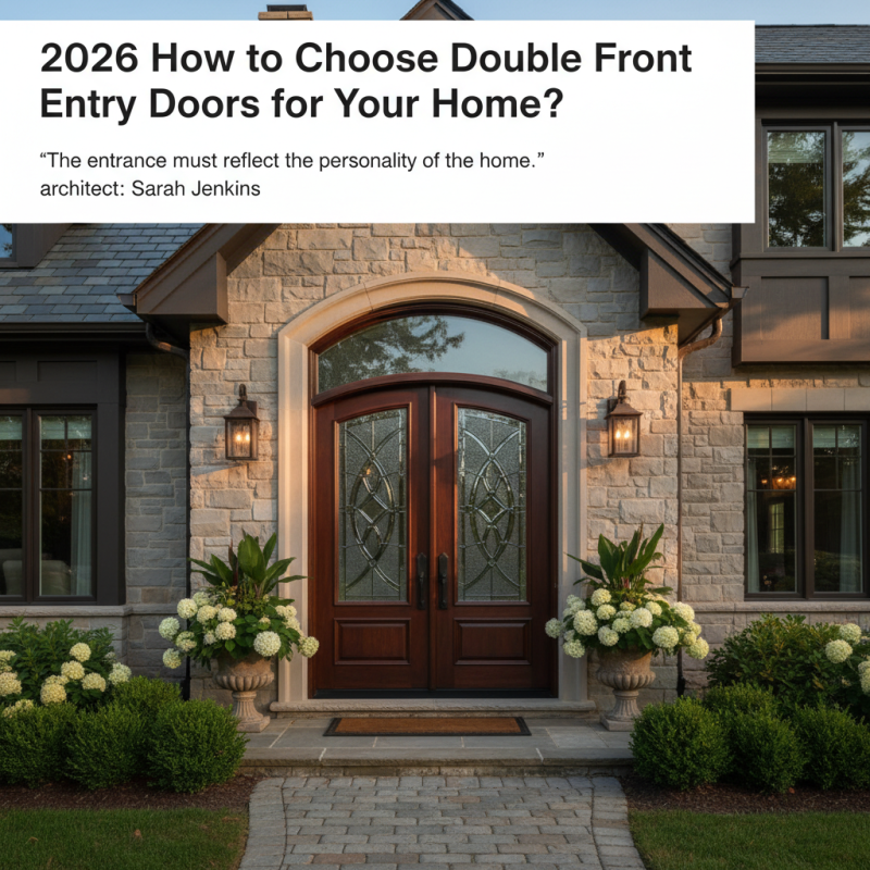 2026 How to Choose Double Front Entry Doors for Your Home?