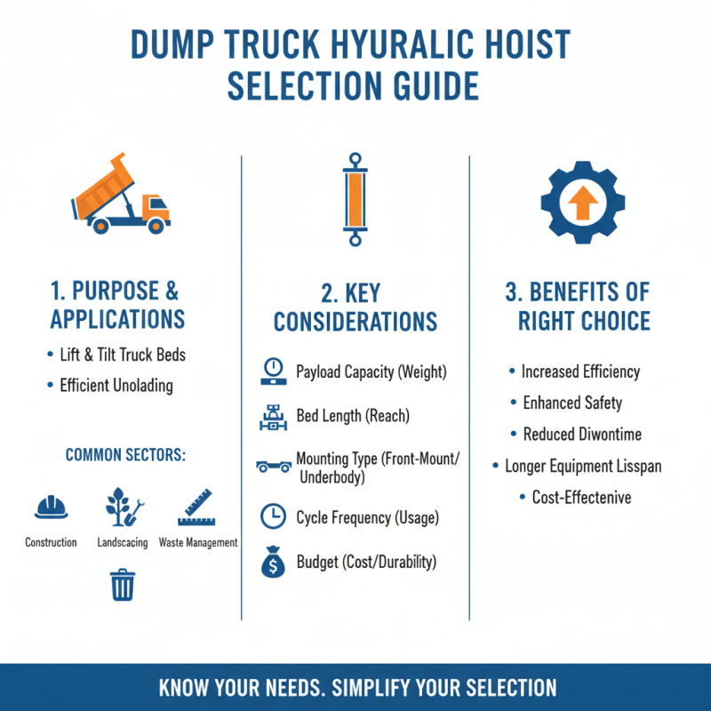 How to Choose the Right Dump Truck Hydraulic Hoist for Your Needs?