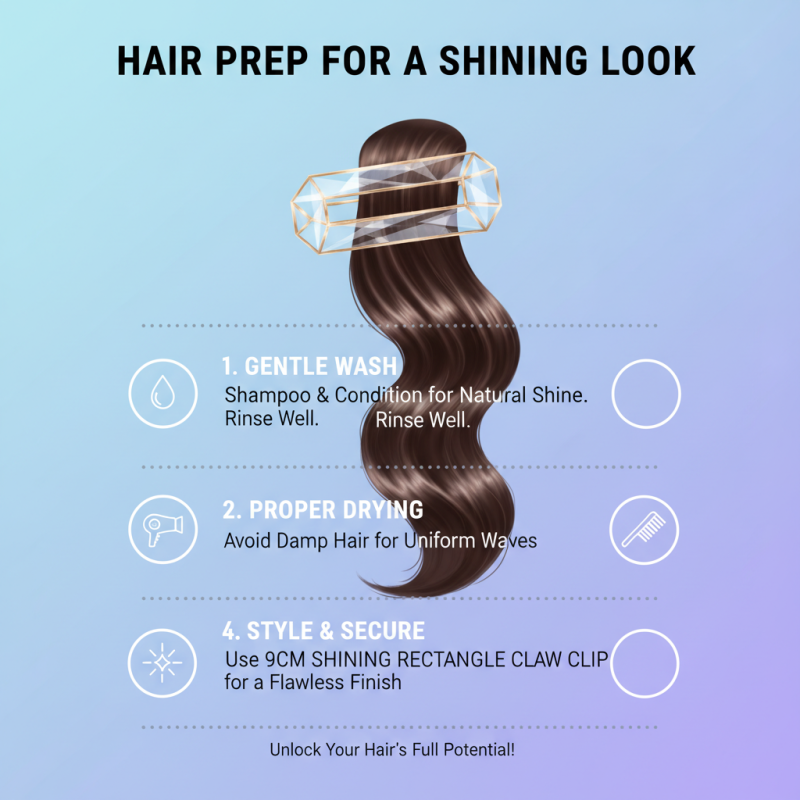 How to Style Your Hair with the 9cm Shining Rectangle Claw Clip With Multicolor Glitter?