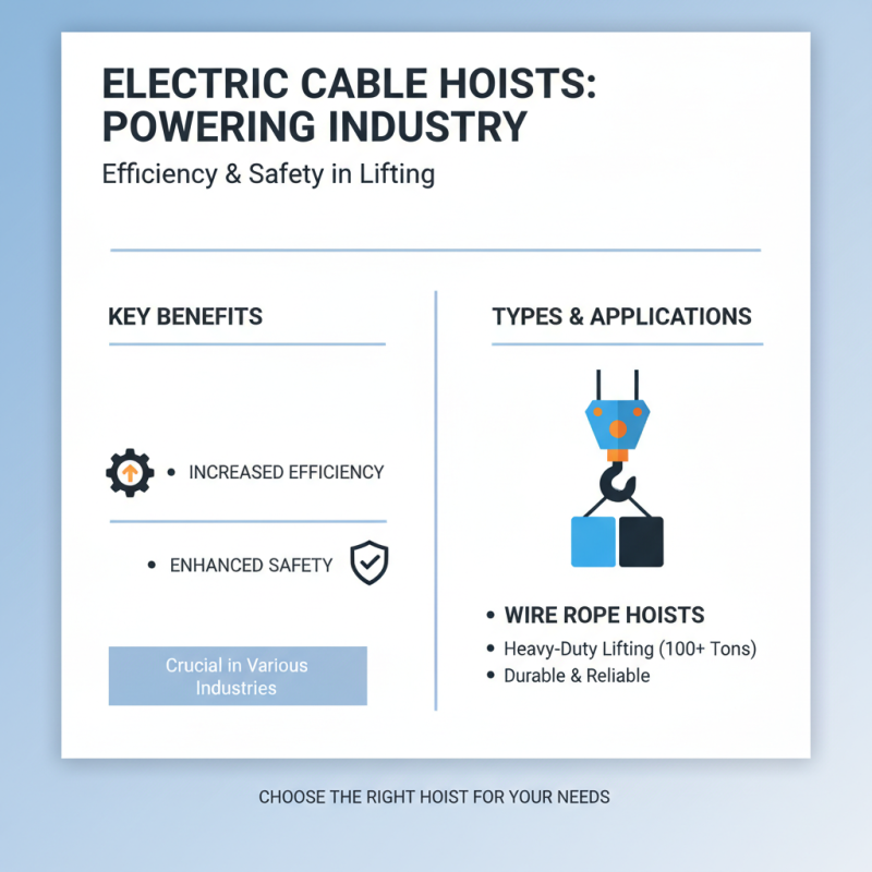 Top Electric Cable Hoist Features You Should Know?