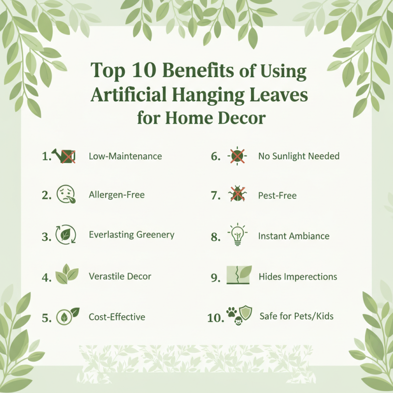 Top 10 Benefits of Using Artificial Hanging Leaves for Home Decor?
