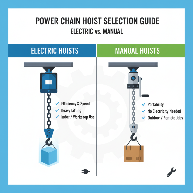 How to Choose the Right Power Chain Hoist for Your Needs?