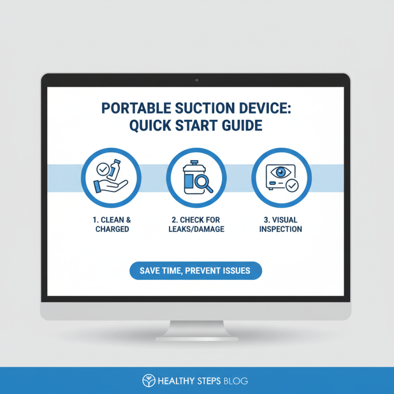 How to Use a Portable Suction Device Effectively?