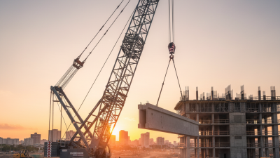 What is a large hydraulic crane and how does it work?