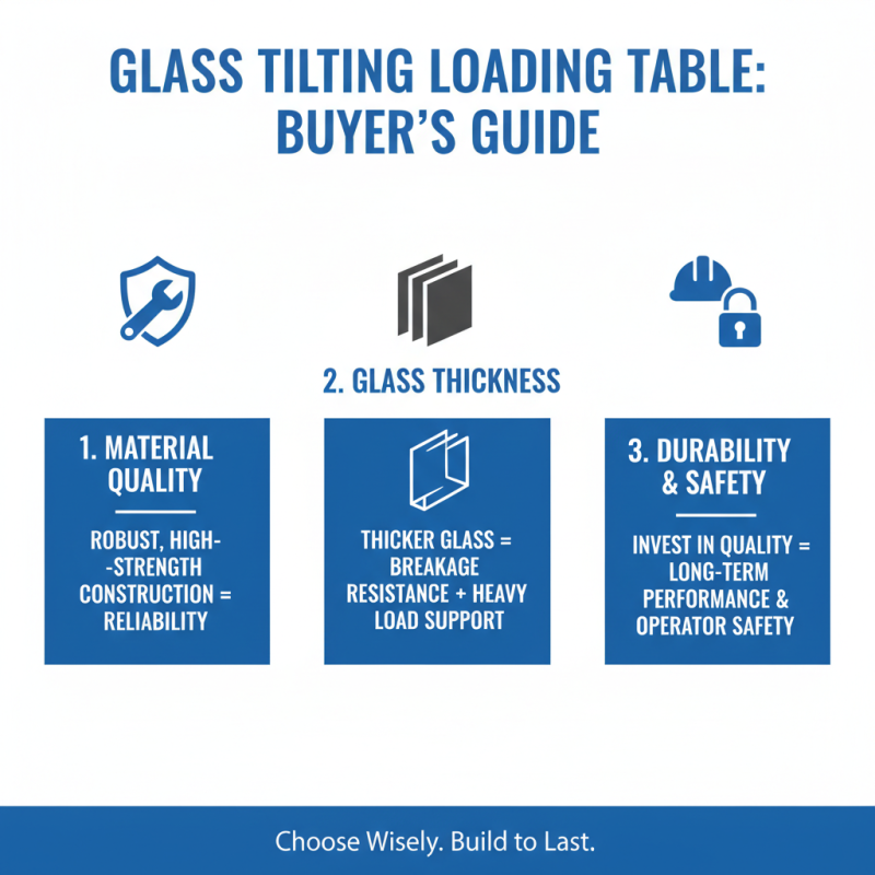 How to Choose the Best Glass Tilting Loading Table for Your Needs?