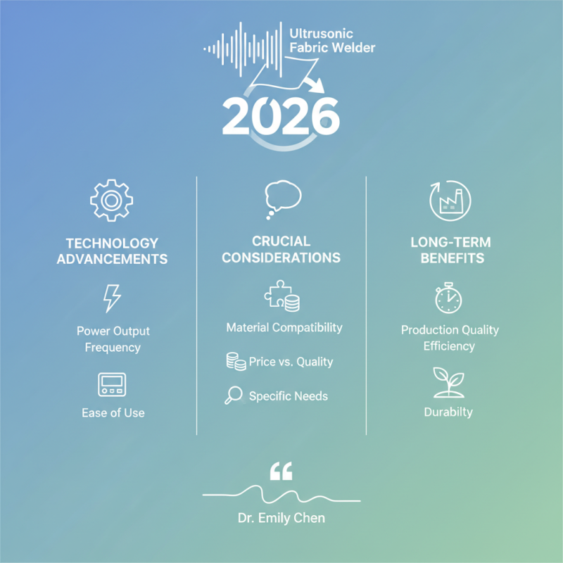 How to Choose the Best Ultrasonic Fabric Welder in 2026?
