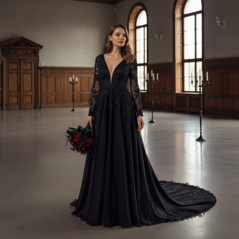 How to Choose the Perfect Black Wedding Gown for Your Big Day