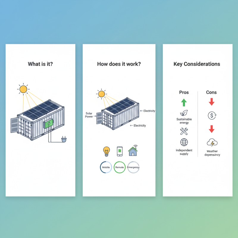 What is a solar container and how is it used?