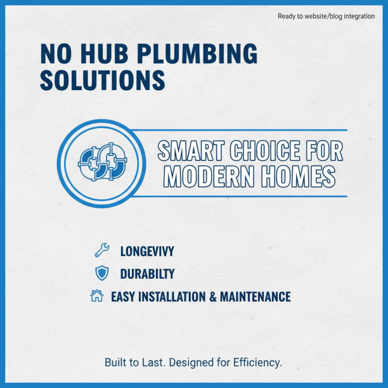 Why Choose No Hub Plumbing for Your Home Needs?