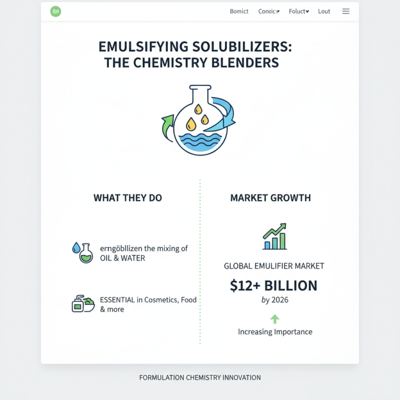 Top Emulsifying Solubilizer Options for Effective Formulations?