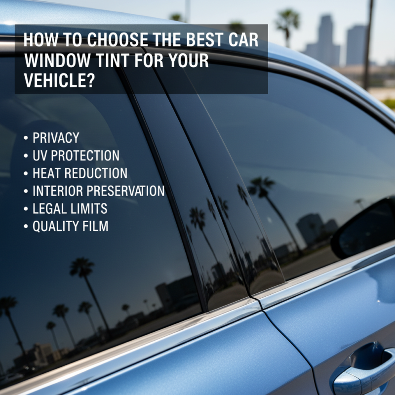 How to Choose the Best Car Window Tint for Your Vehicle?