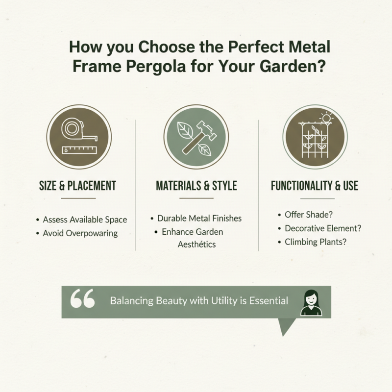 How to Choose the Perfect Metal Frame Pergola for Your Garden?