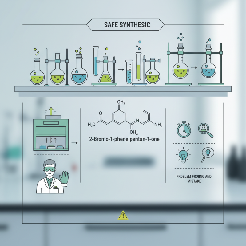 How to synthesize 2 bromo 1 phenyl pentan 1 one safely?
