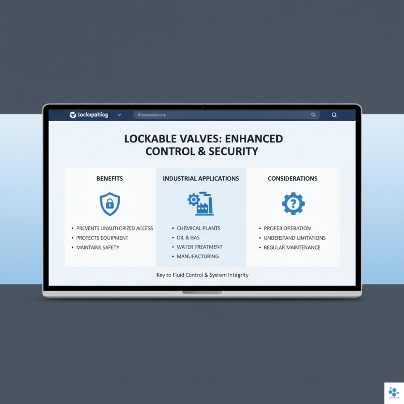 What is a Lockable Valve and How Does It Work?