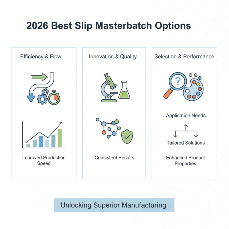 2026 Best Slip Masterbatch Options for Enhanced Performance and Efficiency?