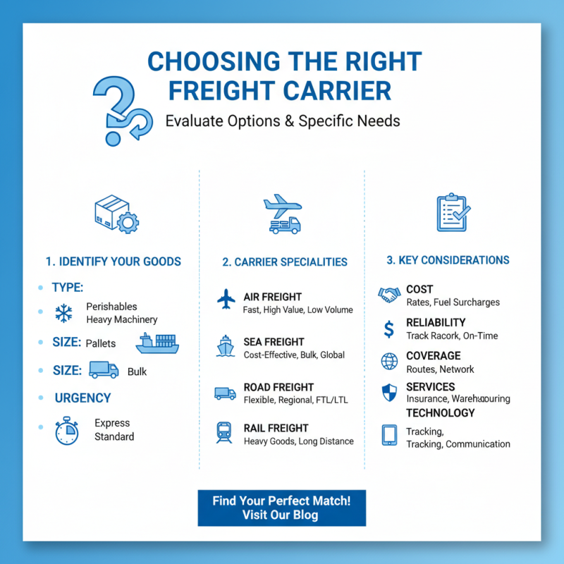 How to Choose the Right Freight Carrier for Your Needs?