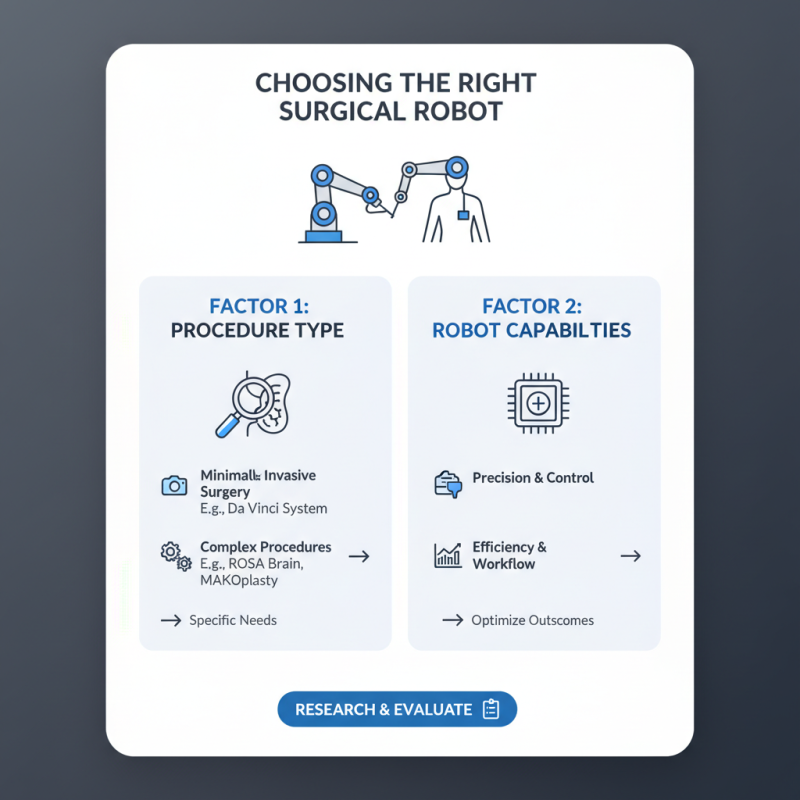 How to Choose the Right Robotic Surgery Robot for Your Needs?