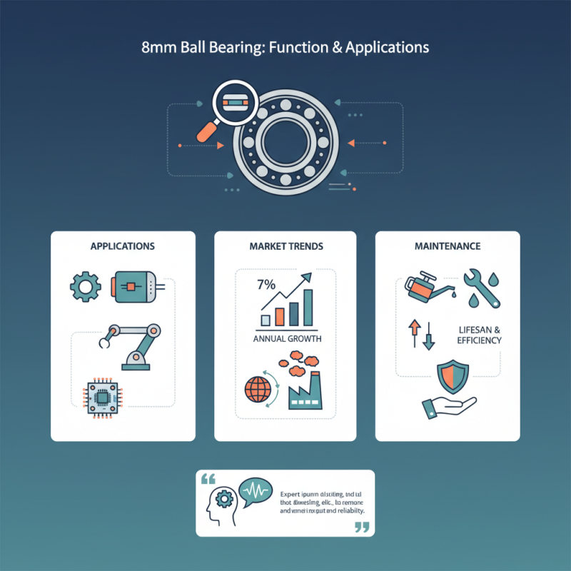 What is an 8mm ball bearing and how is it used?