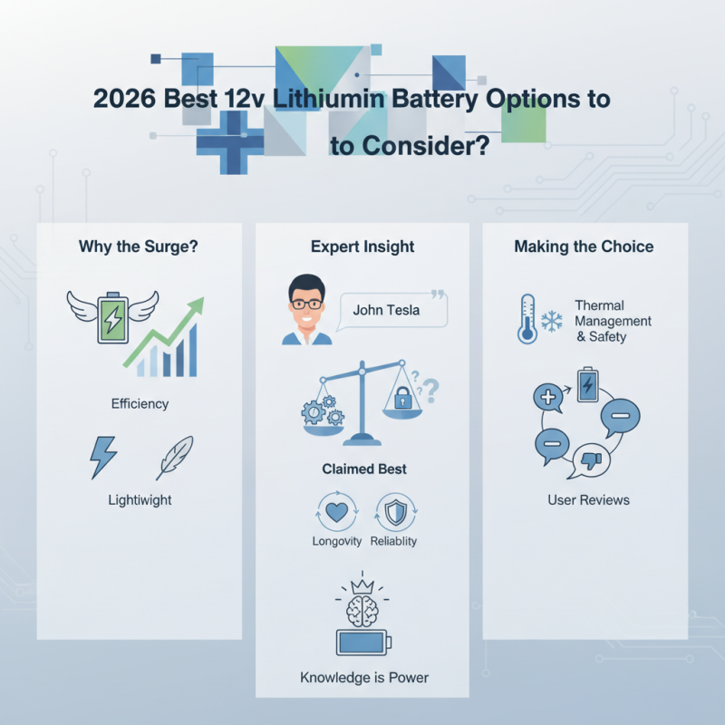 2026 Best 12v Lithium Ion Battery Options to Consider?