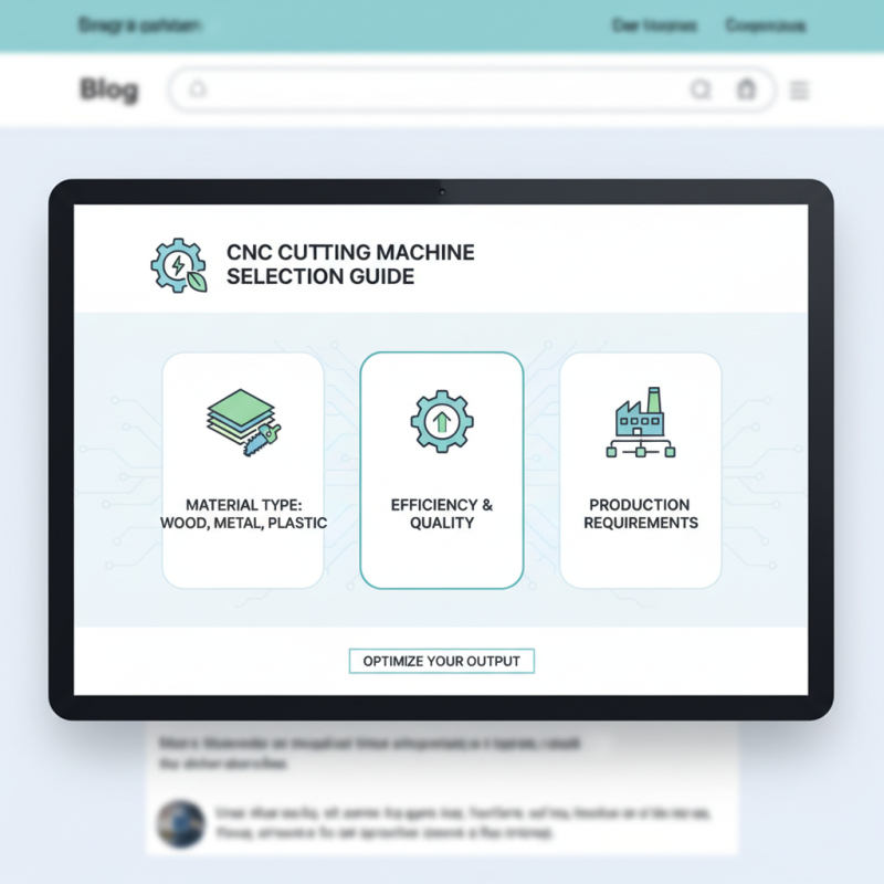 2026 How to Choose the Right Cnc Cutting Machine for Your Needs?
