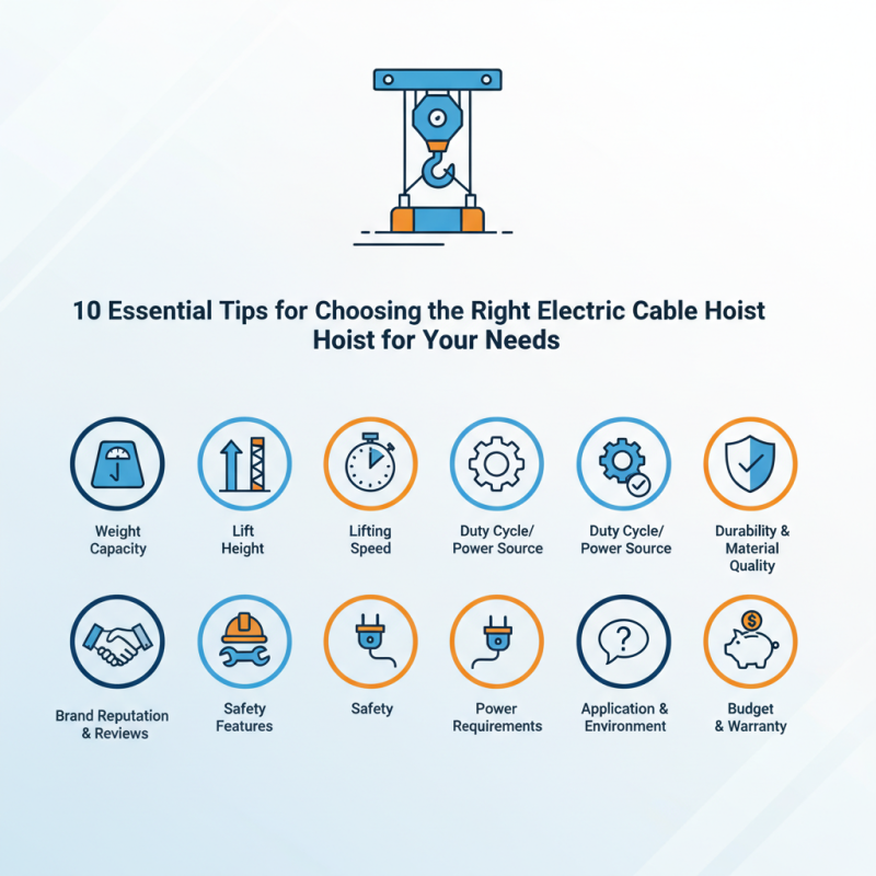 10 Essential Tips for Choosing the Right Electric Cable Hoist for Your Needs