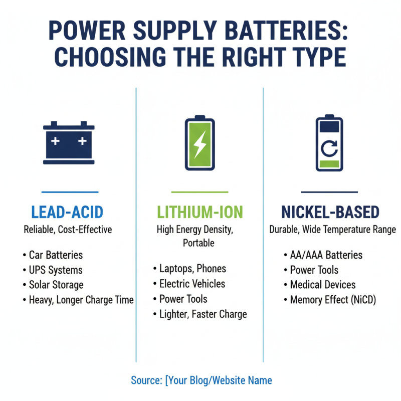 How to Choose the Right Power Supply Battery for Your Needs?