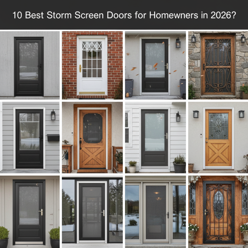 10 Best Storm Screen Doors for Homeowners in 2026?