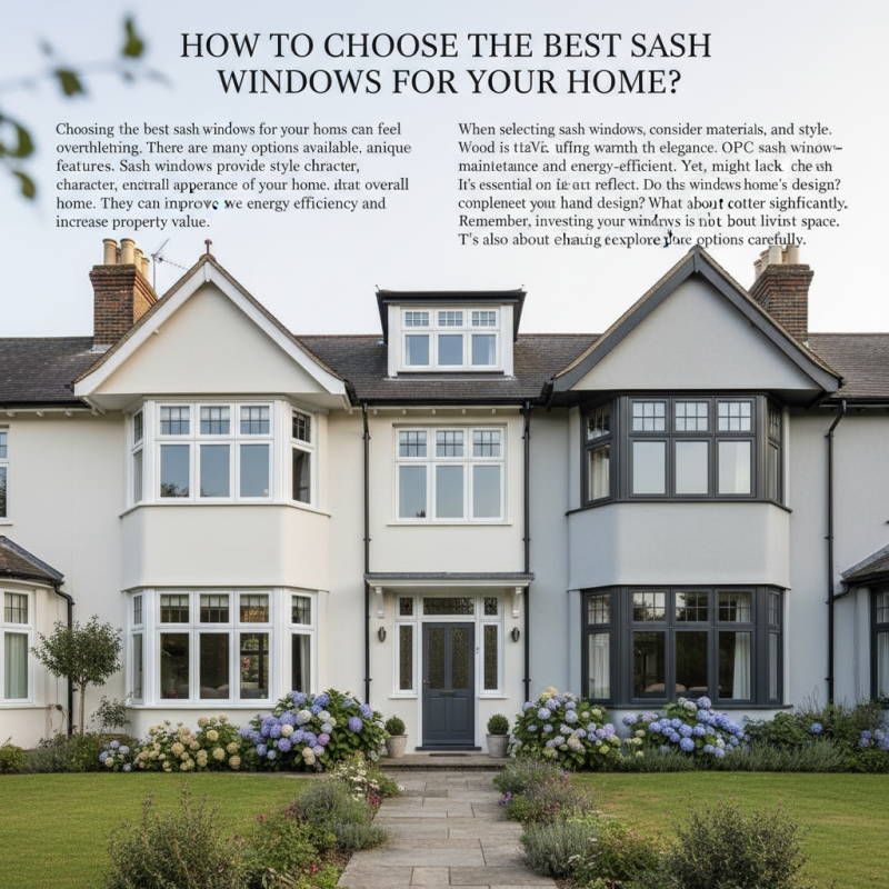 How to Choose the Best Sash Windows for Your Home?