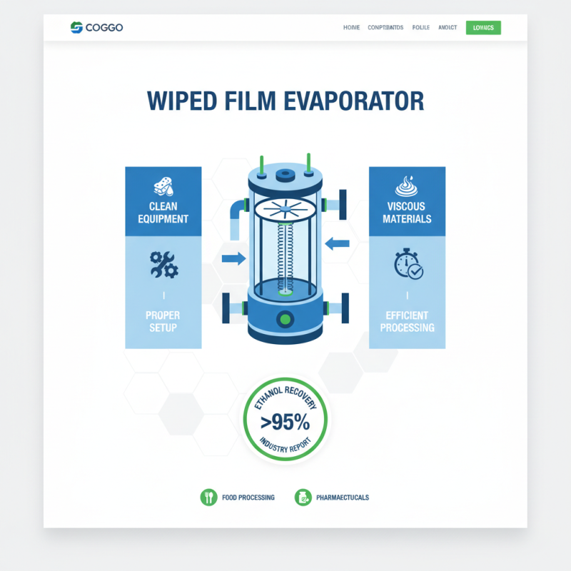 How to Use a Wiped Film Evaporator for Efficient Distillation?