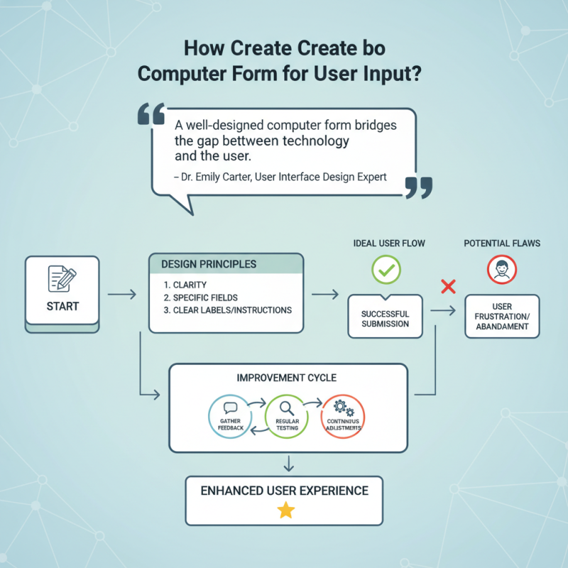 How to Create a Computer Form for User Input?