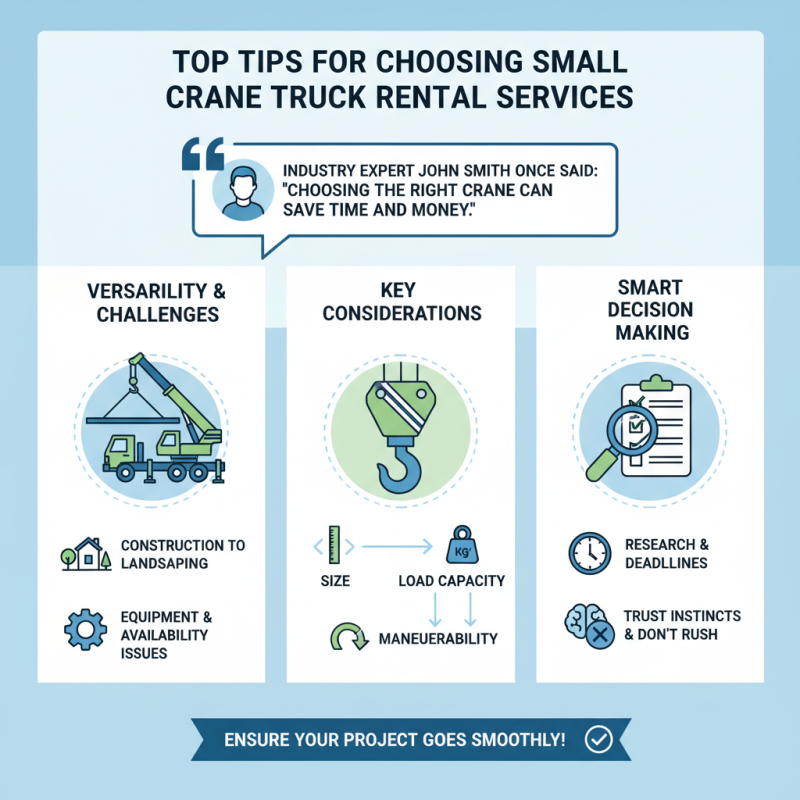 Top Tips for Choosing Small Crane Truck Rental Services?
