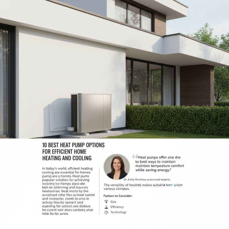 10 Best Heat Pump Options for Efficient Home Heating and Cooling?