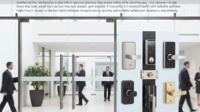 How to Choose the Right Commercial Door Latches for Your Business Needs?