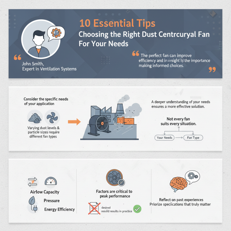 10 Essential Tips for Choosing the Right Dust Centrifugal Fan for Your Needs