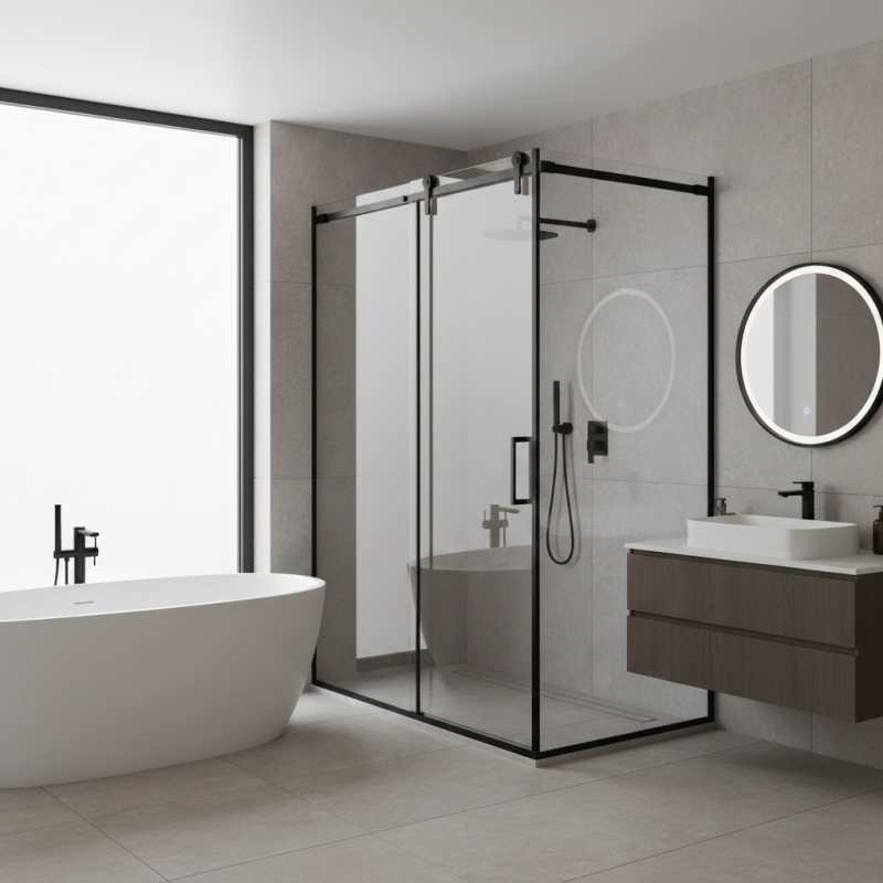 Top Reasons to Choose Matte Black Sliding Shower Doors for Your Bathroom?
