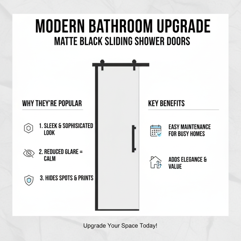 Top Reasons to Choose Matte Black Sliding Shower Doors for Your Bathroom?