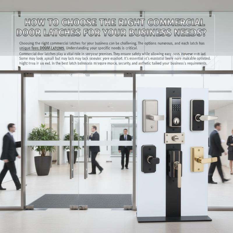 How to Choose the Right Commercial Door Latches for Your Business Needs?