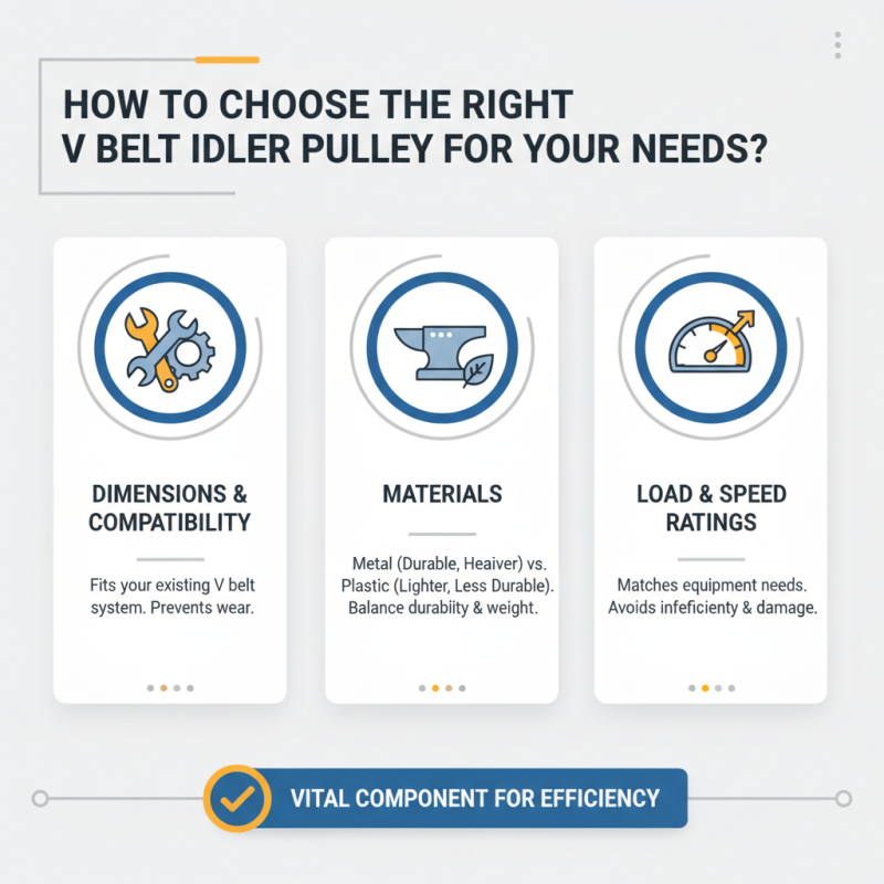 How to Choose the Right V Belt Idler Pulley for Your Needs?
