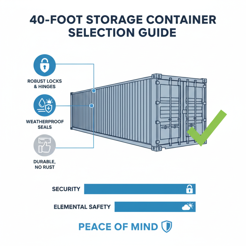 How to Choose the Right 40 Foot Storage Containers for Your Needs?