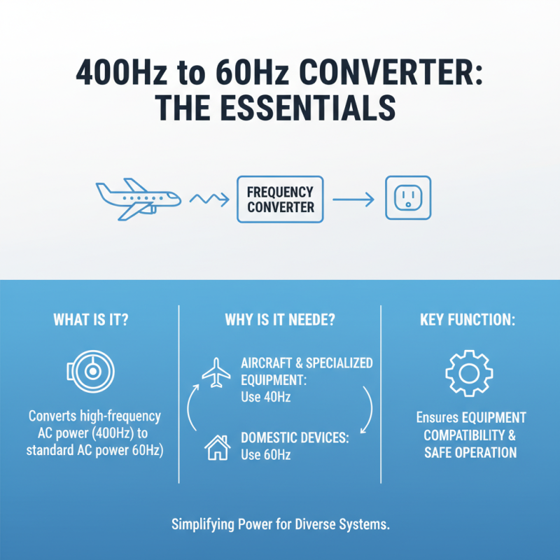 How to Use a 400Hz to 60Hz Converter Effectively?