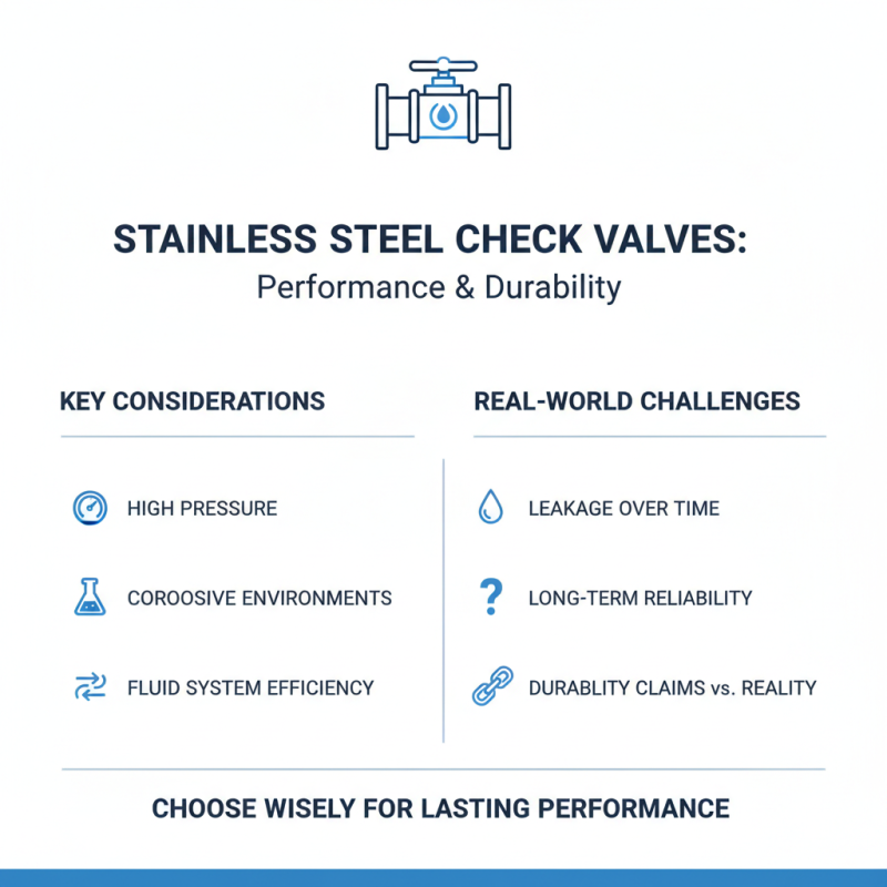 Top 10 Best Stainless Steel Check Valves for Reliable Performance?