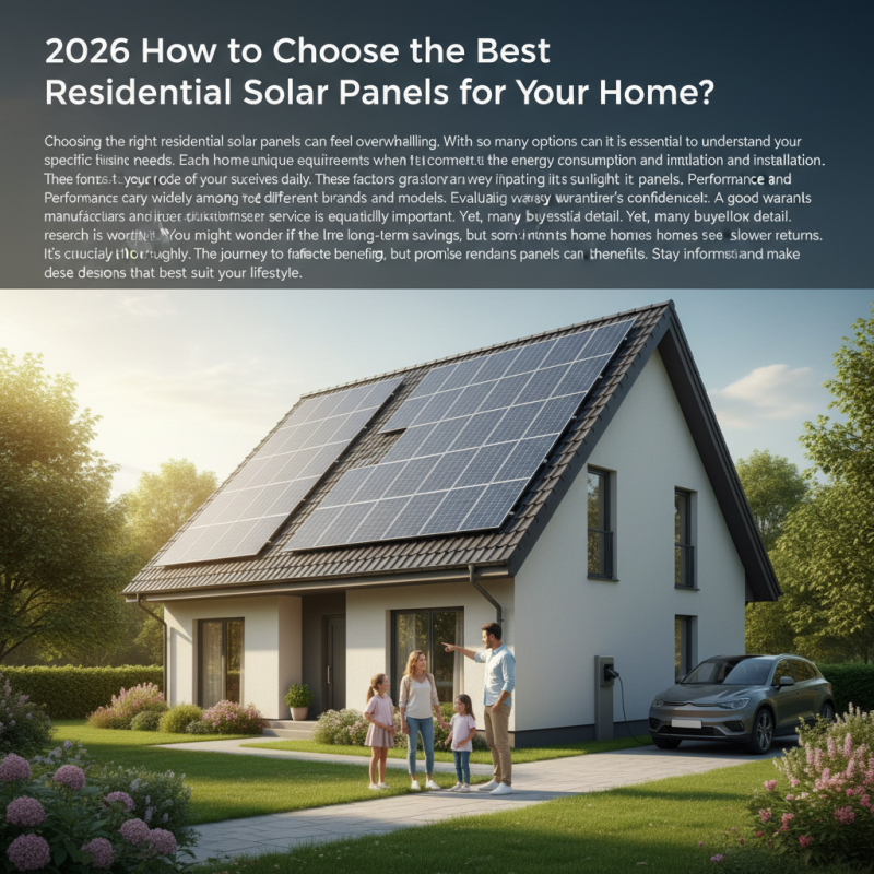 2026 How to Choose the Best Residential Solar Panels for Your Home?