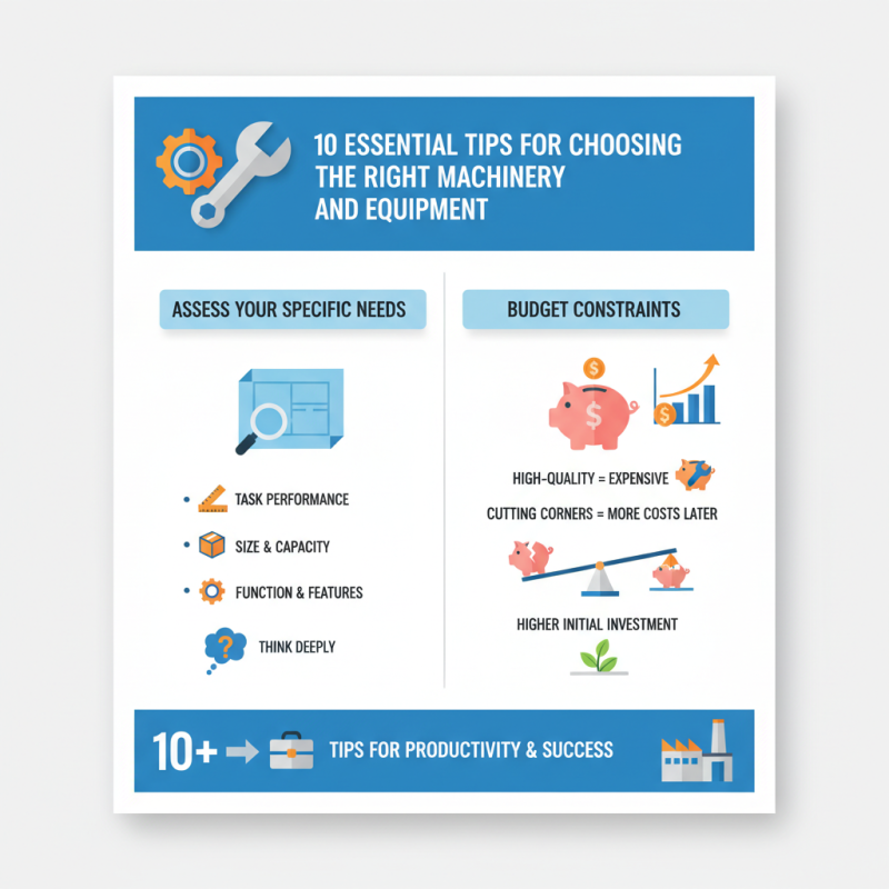 10 Essential Tips for Choosing the Right Machinery and Equipment