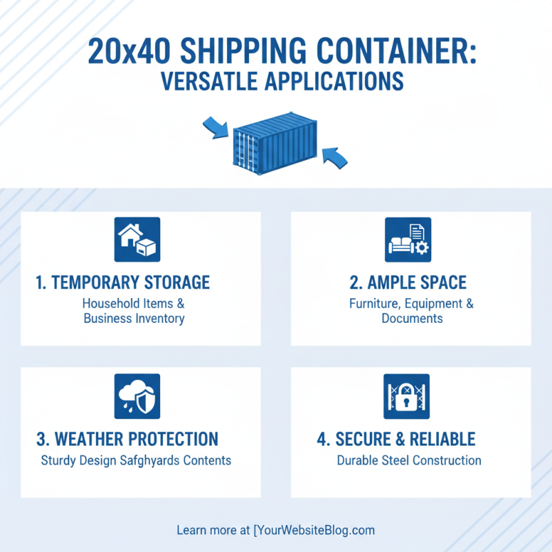Why Choose a 20 x 40 Shipping Container for Your Needs?