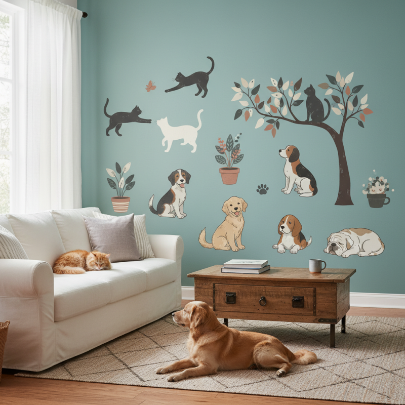 Why Choose Pet Wall Stickers for Your Home Décor?