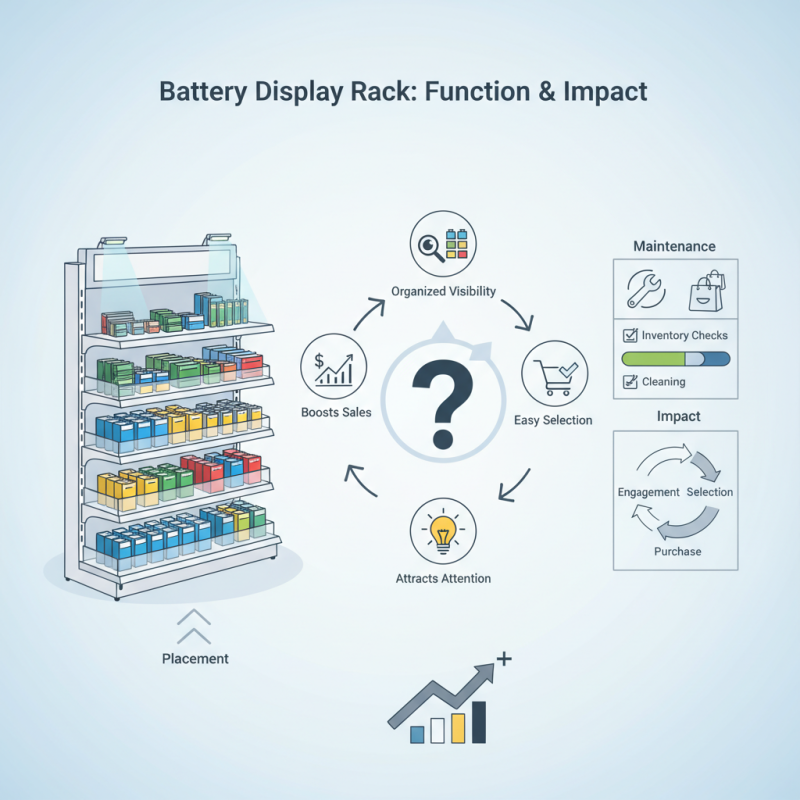 What is a battery display rack and how does it work?