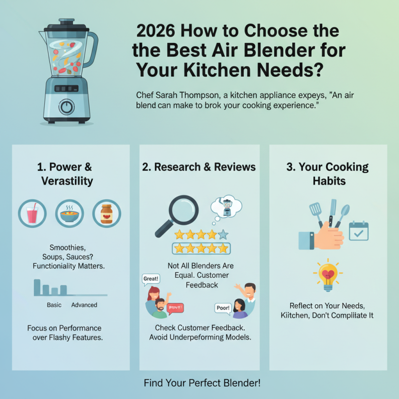 2026 How to Choose the Best Air Blender for Your Kitchen Needs?