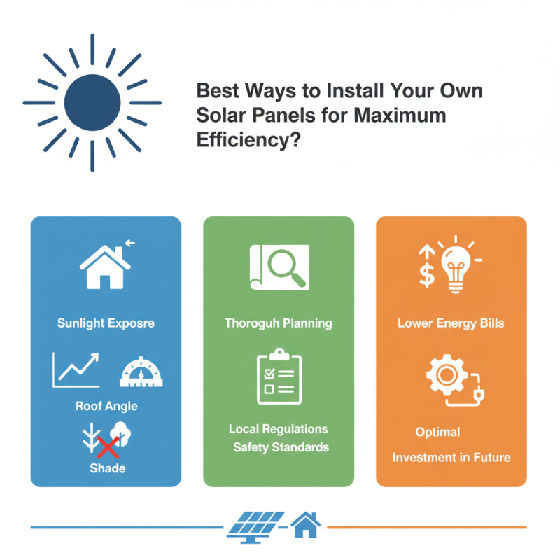 Best Ways to Install Your Own Solar Panels for Maximum Efficiency?