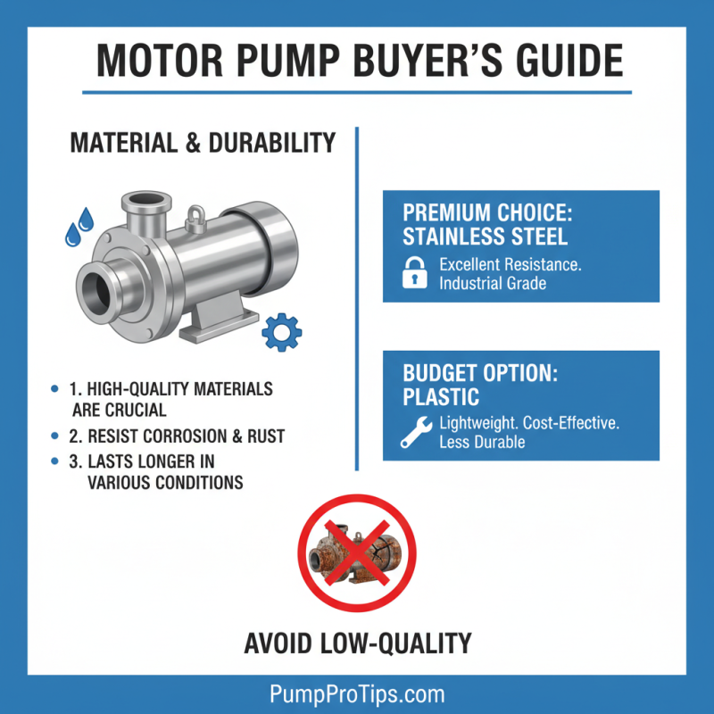 10 Essential Tips for Choosing the Right Motor Pump for Your Needs?