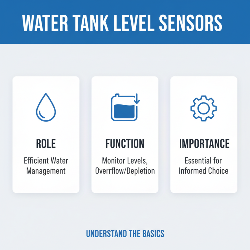 How to Choose the Right Water Tank Level Sensor for Your Needs?